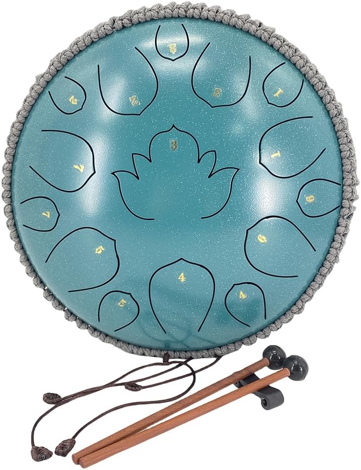 YoungMonic Steel Tongue Drum 13 Inches 15 Notes D Major Steel Drums Rain Chimes for Outside Percussion Instrument with Drum Mallets and Carry Bag - Image 5